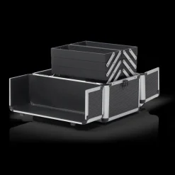 Makeup Case Silver Stripe (KC-156-SS)